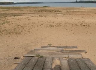 Pouca chuva faz nível da Lagoa Nova, em Linhares, recuar 150 metros