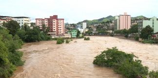 Nível do Rio Itapemirim sobe e chega a 1,6 m acima do normal