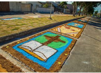 Linhares resgata a tradição dos tapetes de Corpus Christi em várias comunidades