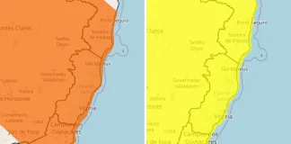ES recebe dois alertas de chuvas e há previsão de queda de granizo