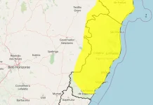 Inmet amplia alerta de chuvas intensas para 72 cidades do Espírito Santo