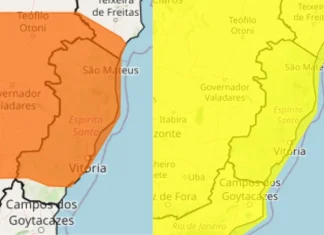 Alertas de chuvas intensas até sexta-feira no ES; veja as cidades
