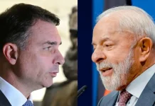 Datafolha: Flávio aparece com 52% dos votos válidos no 2º turno, contra 48% de Lula